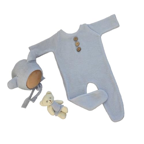Wdbild Baby Photoshoots Requisiten Bären Outfit Strick Strampler Plüschpuppen Set Foto Posieren Requisiten Neugeborene Fotografie Bodysuit Säuglingsfoto Wdbild Baby Photoshoots Requisiten Bären Outfit Strick Strampler Plüschpuppen Set Foto Posieren Requisiten Neugeborene Fotografie Bodysuit Säuglingsfoto von Wdbild
