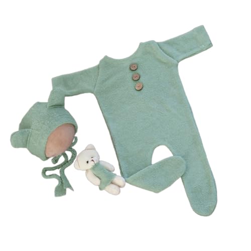 Wdbild Baby Photoshoots Requisiten Bären Outfit Strick Strampler Plüschpuppen Set Foto Posieren Requisiten Neugeborene Fotografie Bodysuit Säuglingsfoto Wdbild Baby Photoshoots Requisiten Bären Outfit Strick Strampler Plüschpuppen Set Foto Posieren Requisiten Neugeborene Fotografie Bodysuit Säuglingsfoto von Wdbild
