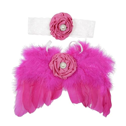 Wdbild Baby Photostudio Accessoires Wing & Kopfschmuck Fotografie Requisiten Kindeshooting Kleidung Neugeborene Foto Kostüm Handgefertigtes Babykostüm von Wdbild
