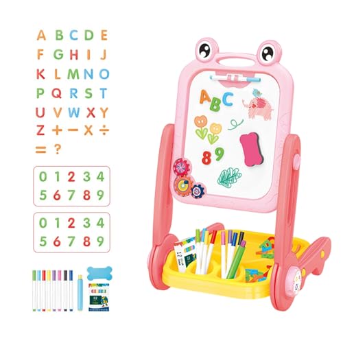 Wdbild Doppelseiten Magnetische Zeichnung Trailsel Mit Cartoon Frogs Design Dreieck Ständer Für Kid Creative Art Doodling Board Craft Toy Creative Drawing Board Für Kinder von Wdbild
