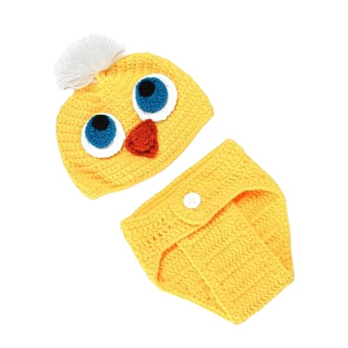 Wdbild Entenmuster Slip Und Socken Outfit Baby Kleidung Fotografie Requisiten Für Baby Kostüm Kleidung Duck Strick Kostüm Set von Wdbild