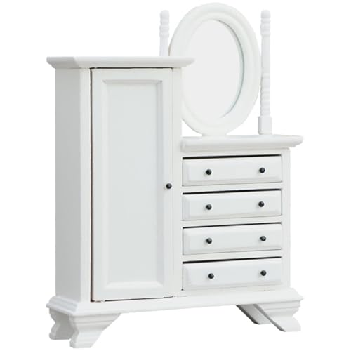 Wdbild European Styles Doll House Miniaturholz Holzlager Kommode Mit Funktionalen Schubladen Für 1/12 Maßstab Accessoires Miniatur Holzmöbel von Wdbild