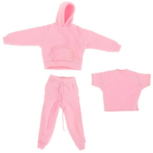 Wdbild Fashion Doll Kleidung Jogginghose Sweatshirt 3PCS/Set Kapuze Top Jogger T Shirt Für 1/12 Model Soldier Figur Doll von Wdbild