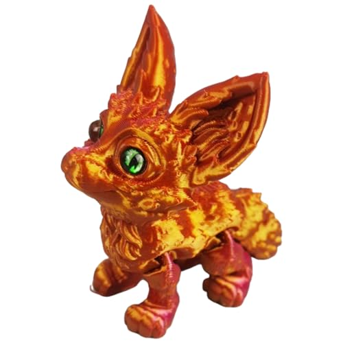 Wdbild Flexible Artikulierte Füchse Zappeln Spielzeugdesktop Dekorationen 3 Dimensionen Realistische Haarlose Foxs Statue Realistische Haarlose Figuren Statuen von Wdbild