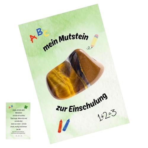 Wdbild Handgefertigte Tigers Eye Stone Geschenkset Mit Selfadhesive Basis Für Kinderkunstprojekt Und Erster Schultag Einzigartige Tigers Eye Memorial Craft Für Kinder Schenkt von Wdbild