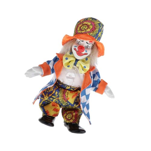 Wdbild Keramik Entertainer Figur Mit Flexibles Teil Entworfenes Gesicht Mehrfarbig Outfit Haus Ornament Saisonales Geschenk 16 cm Höhe Keramik Clown Geschenk von Wdbild