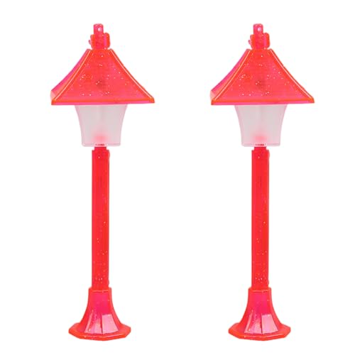 Wdbild Miniature Straßenleuchte Modell Für Dollhouses Dekoration Gartenpfad Szene Display Accessoires Landschaft Lampe Modell 2PC Dollhouses Outdoor Light von Wdbild