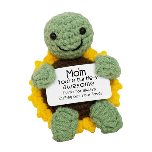 Wdbild Miniture Hand Craft Häkelschildkröten Plüsch Spielzeug Positive Inspirierende Karte Mütter Tag Präsentieren Schildkröten Figurenmütter Tag Geschenk Für Mutter von Wdbild