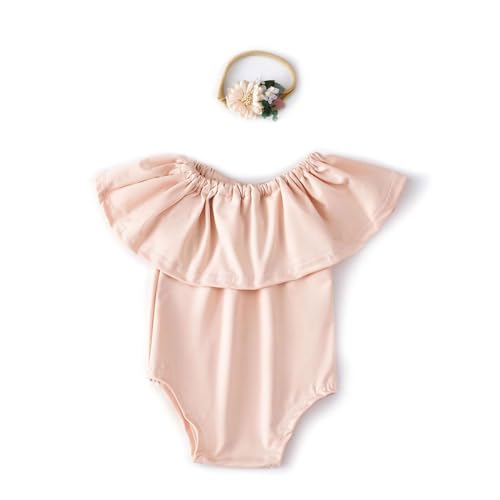 Wdbild Neugeborene Fotografie Requisiten Baby Girls Strampler Kleid Mit Passendem Kopfband Haarband Süßes Und Stilvolles Baby Outfits Set Neugeborene Kopfbedeckung von Wdbild