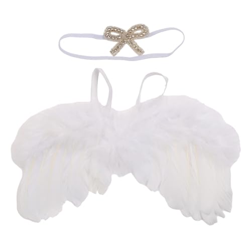 Wdbild Neugeborenes Fotografie Accessoires Baby Flügel Mit Stirnband Outfit Unvergesslich Neugeborene Fotoshooting Requisiten Für Kleine Mädchen Baby Outfit von Wdbild