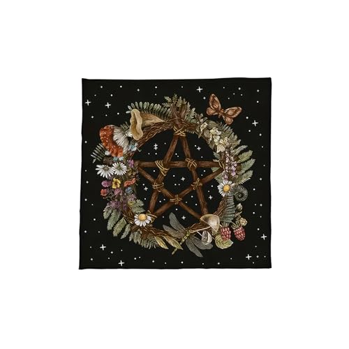 Wdbild Star Plant Muster Astrologie Tischdecke Tarots Gottesdurchschnitt Tischdecke Altars Stoff Göttlichkeit Brettspiel Accessoire Sterns Muster Tarots Karte Spirituelle Decktuch von Wdbild