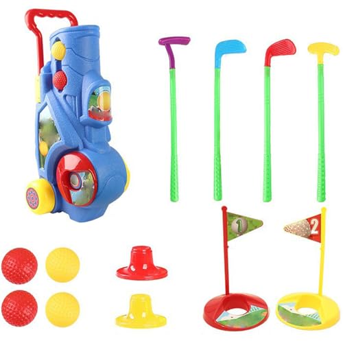 Wdbild Tragbarer Kinder Golf Set Compact Retacable Case Perfekt Für Reisen Hinterhof Spiel Verbessert Fokussierungsfähigkeiten Kleinkind Golf Trainingsset von Wdbild