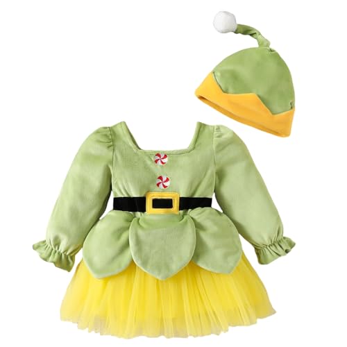 Wdbild Weihnachten Langarm Kleid Für Neugeborene Feiertag Feiern Baby Festival Outfit Cosplay Elfen Kostüm Tüllkleid Und von Wdbild