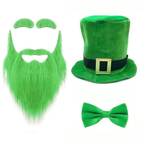 Wdbild Zylinder Hut Herren, Grüner hoher Hutbart für den St. Patrick's Day mit Fliege, Festivaldekoration, Kostüm-Requisiten für die Versammlungsparty zum irischen Nationalfeiertag Wdbild Zylinder Hut Herren, Grüner hoher Hutbart für den St. Patrick's Day mit Fliege, Festivaldekoration, Kostüm-Requisiten für die Versammlungsparty zum irischen Nationalfeiertag von Wdbild
