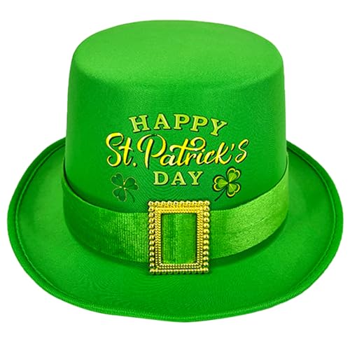 Wdbild Zylinder Hut Herren, Lustiger grüner Kleeblatt-Hut für den St. Patrick's Day, irische Feiertags-Requisiten, hohe Hüte, Party-Zubehör, Festival-Thema, Event-Kopfbedeckung für alle Altersgruppen Wdbild Zylinder Hut Herren, Lustiger grüner Kleeblatt-Hut für den St. Patrick's Day, irische Feiertags-Requisiten, hohe Hüte, Party-Zubehör, Festival-Thema, Event-Kopfbedeckung für alle Altersgruppen von Wdbild