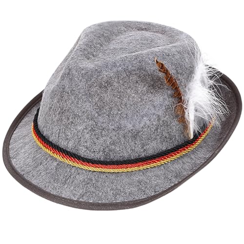Wdbild Zylinder Hut Herren, Oktoberfesthut, Bierfest, Party, Homburg-Hüte, dekorativer gedrehter Gürtel, Kopfbedeckung, Widget-Hüte, Party-Frisur von Wdbild