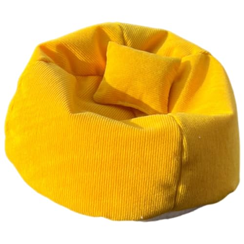 Weiche Baumwollminiatur Couch Für Puppenhäuser 16 cm Plüsch Doll Komfortablebende Displayregal Dekore Zubehör Bunte Puppen Couch Autospielzeugzubehör von Wdbild