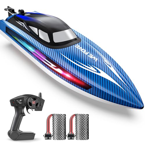 WeFone RC Boot für Kinder,2,4 GHz ferngesteuertes Boot mit LED-Lichtern, 40 Minuten Spielzeit, Wasserdicht & Kentersicher, Ideales Wasser-Spielzeug für Pool & See, Geschenk für Jungen ab 8 Jahren WeFone RC Boot für Kinder,2,4 GHz ferngesteuertes Boot mit LED-Lichtern, 40 Minuten Spielzeit, Wasserdicht & Kentersicher, Ideales Wasser-Spielzeug für Pool & See, Geschenk für Jungen ab 8 Jahren von WeFone