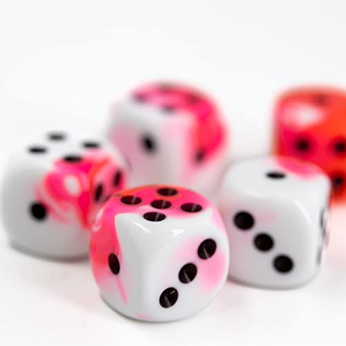 WeLoveBeads W6 Würfel neon pink/schwarz - Made in Germany! - 5Stk WeLoveBeads W6 Würfel neon pink/schwarz - Made in Germany! - 5Stk von WeLoveBeads