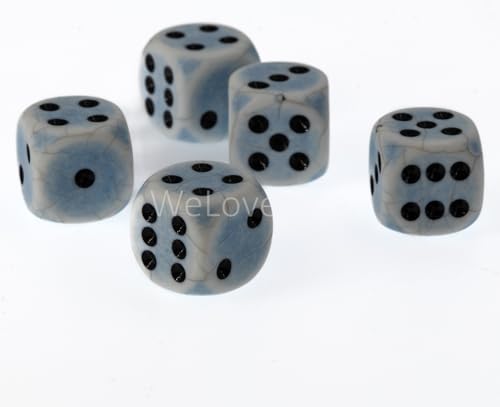 16mm W6 Würfel Porzellan blau/schwarz - Made in Germany! - 5Stk 16mm W6 Würfel Porzellan blau/schwarz - Made in Germany! - 5Stk von WeLoveDice