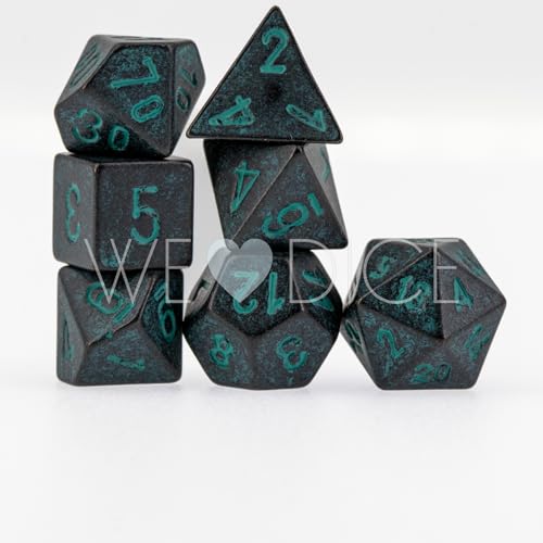 Mini Metallwürfel - Arkane Patina - 7 Teile Set - Made in Germany Mini Metallwürfel - Arkane Patina - 7 Teile Set - Made in Germany von WeLoveDice