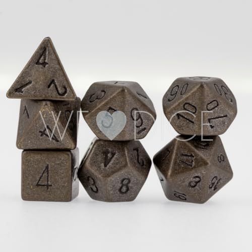 Mini Metallwürfel - Stahl - 7 Teile Set - Made in Germany von WeLoveDice