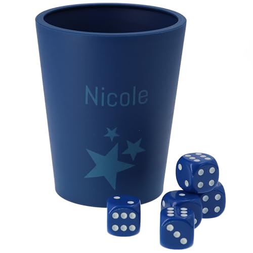WeLoveDice - DiceCupFlex - Personalisierbarer Würfelbecher - Made In Germany (Jeansblau) von WeLoveDice