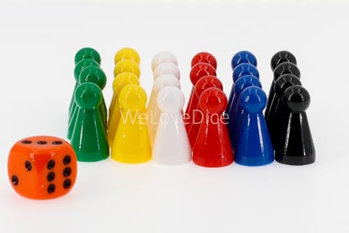 WeLoveDice Spielfiguren - Halmakegel Set/Mühle Steine - Made in Germany (Mehrfarbig) von WeLoveDice