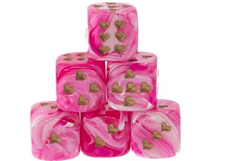 WeLoveDice - Würfel rosa mit goldenen Herzen - Made in Germany - 6 Stück WeLoveDice - Würfel rosa mit goldenen Herzen - Made in Germany - 6 Stück von WeLoveDice