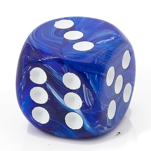 XL W6 Würfel (20mm) in blau/weiße Punkte - Made in Germany - WeLoveDice - 5 Stück von WeLoveDice