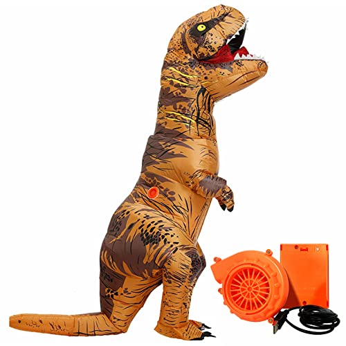 WeYingLe T-Rex Aufblasbares Kostüm, Halloween Dino Kostüm Kinder für Cosplay Party, Halloween Aufblasbar Dinosaurier Kostüm für Kinder & Kleinkinder (Dinosaur) von WeYingLe