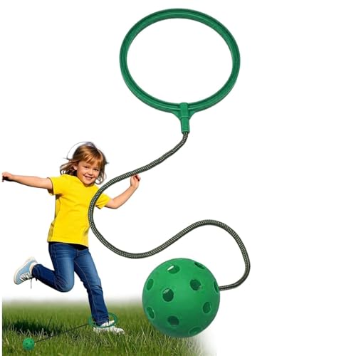 Weairotp Verstellbarer Seil-Sprungring, Einbein-Schaukel, drehbarer weicher Sprungring, Koordinations-Fitness-Sport-Schaukelball-Set, Fitness-Spielzeug für Jungen und Mädchen(Green) von Weairotp