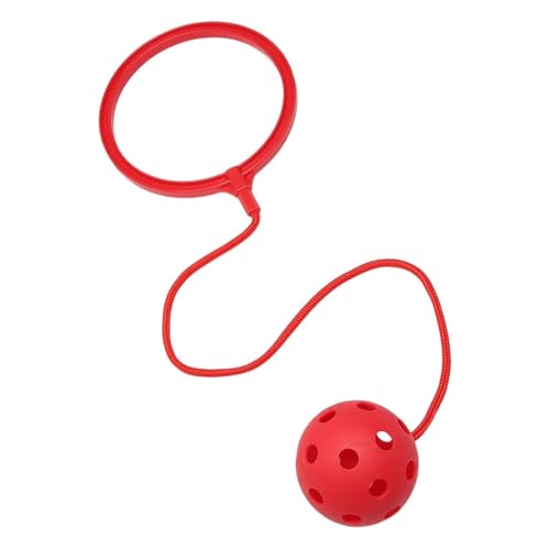 Weairotp Verstellbarer Seil-Sprungring, Einbein-Schaukel, drehbarer weicher Sprungring, Koordinations-Fitness-Sport-Schaukelball-Set, Fitness-Spielzeug für Jungen und Mädchen(Red) von Weairotp