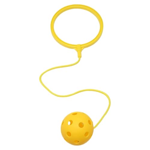 Weairotp Verstellbarer Seil-Sprungring, Einbein-Schaukel, drehbarer weicher Sprungring, Koordinations-Fitness-Sport-Schaukelball-Set, Fitness-Spielzeug für Jungen und Mädchen(Yellow) von Weairotp