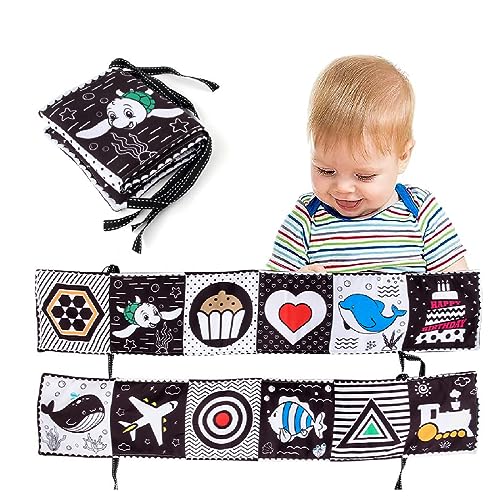 WeddHuis Stoffbuch Baby, Kontrastbuch Schwarz Weiß Buch Stoffbuch Soft Bilderbuch Tierische Stoffbücher für Babys Kleinkinder ab 0+ Monaten Frühe Lernspielzeug Kinderwagen Spielzeug WeddHuis Stoffbuch Baby, Kontrastbuch Schwarz Weiß Buch Stoffbuch Soft Bilderbuch Tierische Stoffbücher für Babys Kleinkinder ab 0+ Monaten Frühe Lernspielzeug Kinderwagen Spielzeug von WeddHuis