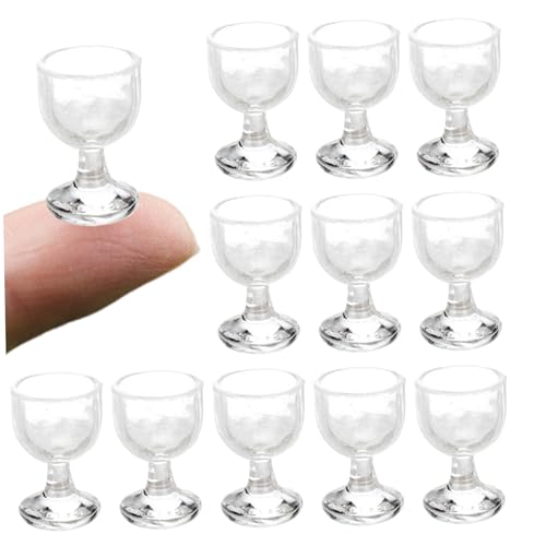 12pcs Mini Weingläser, 0,6x0.4 Mini Wine Dollhouse Miniatures Harz 1/12 Maßstab Accessoires für Puppenhausküchenspielzeug 12pcs Mini Weingläser, 0,6x0.4 Mini Wine Dollhouse Miniatures Harz 1/12 Maßstab Accessoires für Puppenhausküchenspielzeug von Weddflower