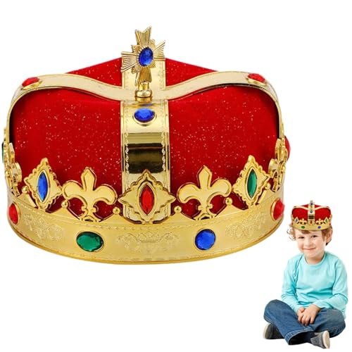 Weddflower 2pcs König und Königin Kronkronte Elegante Cosplay Queen & King Crown Leichtes Plastik Royal Crown Kostümzubehör Weddflower 2pcs König und Königin Kronkronte Elegante Cosplay Queen & King Crown Leichtes Plastik Royal Crown Kostümzubehör von Weddflower