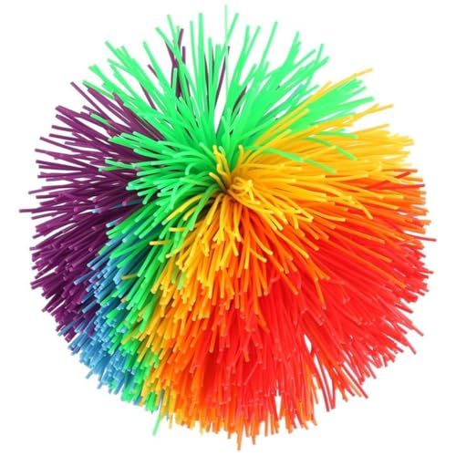 Weddflower Bouncy Ball Spielzeugschnurkugeln Stressabbau Regenbogen Farbenfrohe Sensorische Spielzeugballform Silikonkonstruktion von Weddflower