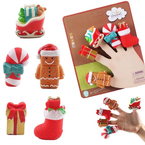 5 Weihnachts-Fingerpuppen für Kinder, Themen-Fingerpuppen-Sortiment für Kleinkinder, Schulen, Winterzeit 5 Weihnachts-Fingerpuppen für Kinder, Themen-Fingerpuppen-Sortiment für Kleinkinder, Schulen, Winterzeit von Wedhapy