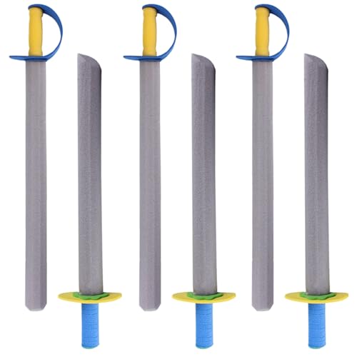 6-teiliges Schaumstoffschwert für Kinder 53,3 cm lang Messer aus EVA-Schaum Spielzeugschwert 2 Stile sichere weiche Cosplay-Schaumstoffschwerter zum Spielen Kampfspielzeug für Jungen und Mädchen 6-teiliges Schaumstoffschwert für Kinder 53,3 cm lang Messer aus EVA-Schaum Spielzeugschwert 2 Stile sichere weiche Cosplay-Schaumstoffschwerter zum Spielen Kampfspielzeug für Jungen und Mädchen von Wedhapy