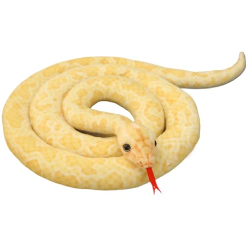 Ausgestopfte Schlange Plüschschlange Stofftier 198 cm lang Pythonschlange Plüsch lebensechtes ausgestopftes Schlangenspielzeug weich ausgestopfte Schlange Plüsch künstliche Schlangen für Streich Gelb Ausgestopfte Schlange Plüschschlange Stofftier 198 cm lang Pythonschlange Plüsch lebensechtes ausgestopftes Schlangenspielzeug weich ausgestopfte Schlange Plüsch künstliche Schlangen für Streich Gelb von Wedhapy