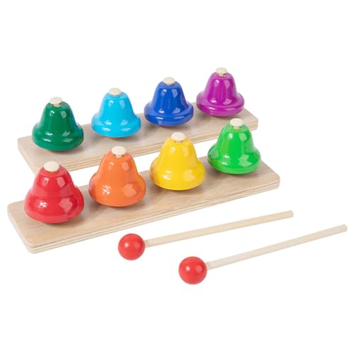 Desk Bell 8 Buntes Schreibtischglocken für Kinder mit 2 Hämmer Bildungsbabyinstrumenten für Kinder Kleinkinder von Wedhapy