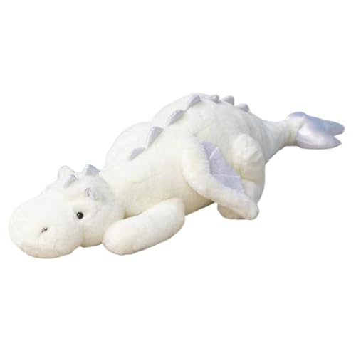 Drachengefüllte Tier, 43 Zoll niedlichen Cartoon Dragon Plüsch mit Flügel, weiches bequemes Riesengefüllter Tier für Kinder Jungen Mädchen Schlafzimmer Dekoration, Weiß von Wedhapy