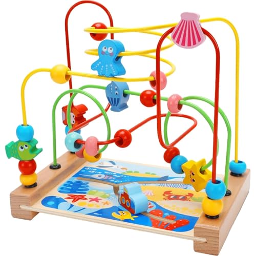 Perlenlabyrinthspielzeug natürlicher Holz Perlen Labyrinth Spielzeug räumliche Argumentation Kleinkind Achterbahn Klassische frühe Bildung Hand-Eye-Koordination Building Block Toy für Kinder Perlenlabyrinthspielzeug natürlicher Holz Perlen Labyrinth Spielzeug räumliche Argumentation Kleinkind Achterbahn Klassische frühe Bildung Hand-Eye-Koordination Building Block Toy für Kinder von Wedhapy