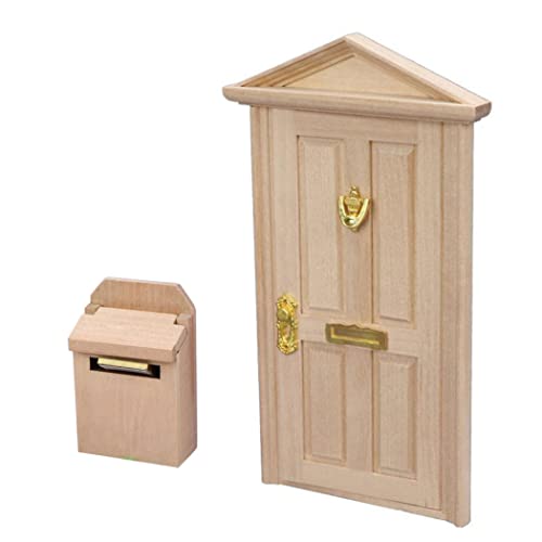 Wedhapy Puppenhaus Dekorationen Puppenhaustür und Mini Briefkasten Maßstab 1:12 Holz Puppenhausmöbel Tür Heim Miniaturmöbel Briefkasten Dekorationen Stil 1 Wedhapy Puppenhaus Dekorationen Puppenhaustür und Mini Briefkasten Maßstab 1:12 Holz Puppenhausmöbel Tür Heim Miniaturmöbel Briefkasten Dekorationen Stil 1 von Wedhapy