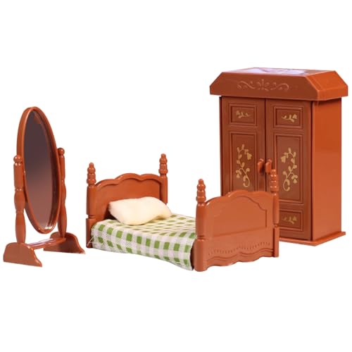 Wedhapy Puppenhauszubehör 5-teiliges Puppenhausmöbelset niedliche realistische Puppenhausmöbel Miniatur-Puppenhauszubehör für Kinderschlafzimmer Schlafzimmer Wedhapy Puppenhauszubehör 5-teiliges Puppenhausmöbelset niedliche realistische Puppenhausmöbel Miniatur-Puppenhauszubehör für Kinderschlafzimmer Schlafzimmer von Wedhapy