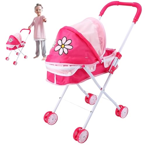Puppenwagen Niedliche Muster Babypuppen Kinderwagen Faltbarer Kinderwagen mit abnehmbarem Waschmaschinenwagen für Mädchen, so tun Puppenwagen Niedliche Muster Babypuppen Kinderwagen Faltbarer Kinderwagen mit abnehmbarem Waschmaschinenwagen für Mädchen, so tun von Wedhapy