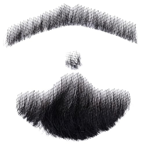 Realistischer Schnurrbart künstlicher Bart Echthaar realistischer Bart künstlicher Schnurrbart unsichtbares künstliches Gesichtshaar Kostümbart Spitzenbart für Männer Verkleidung Halloween Stil 4 Realistischer Schnurrbart künstlicher Bart Echthaar realistischer Bart künstlicher Schnurrbart unsichtbares künstliches Gesichtshaar Kostümbart Spitzenbart für Männer Verkleidung Halloween Stil 4 von Wedhapy