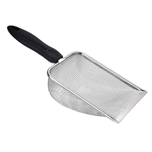 Sandsifter, Edelstahl -Sandfloh -Rechen, Strandschwse mit Komfortgriff, Kinderstrandspielzeug, Katzenstreu Sifter für Innenräume, Outdoor Sandsifter, Edelstahl -Sandfloh -Rechen, Strandschwse mit Komfortgriff, Kinderstrandspielzeug, Katzenstreu Sifter für Innenräume, Outdoor von Wedhapy