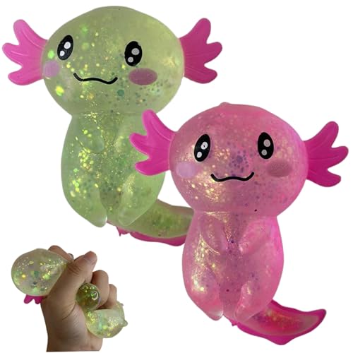 Stress-Spielzeug matschiges Spielzeug 2 Stück glitzerndes Axolotl-Quetschspielzeug entzückendes Axolotl-Spielzeug entspannender sensorischer Stress Zuckerball dehnbares Axolotl-Zappelspielzeug Stress-Spielzeug matschiges Spielzeug 2 Stück glitzerndes Axolotl-Quetschspielzeug entzückendes Axolotl-Spielzeug entspannender sensorischer Stress Zuckerball dehnbares Axolotl-Zappelspielzeug von Wedhapy